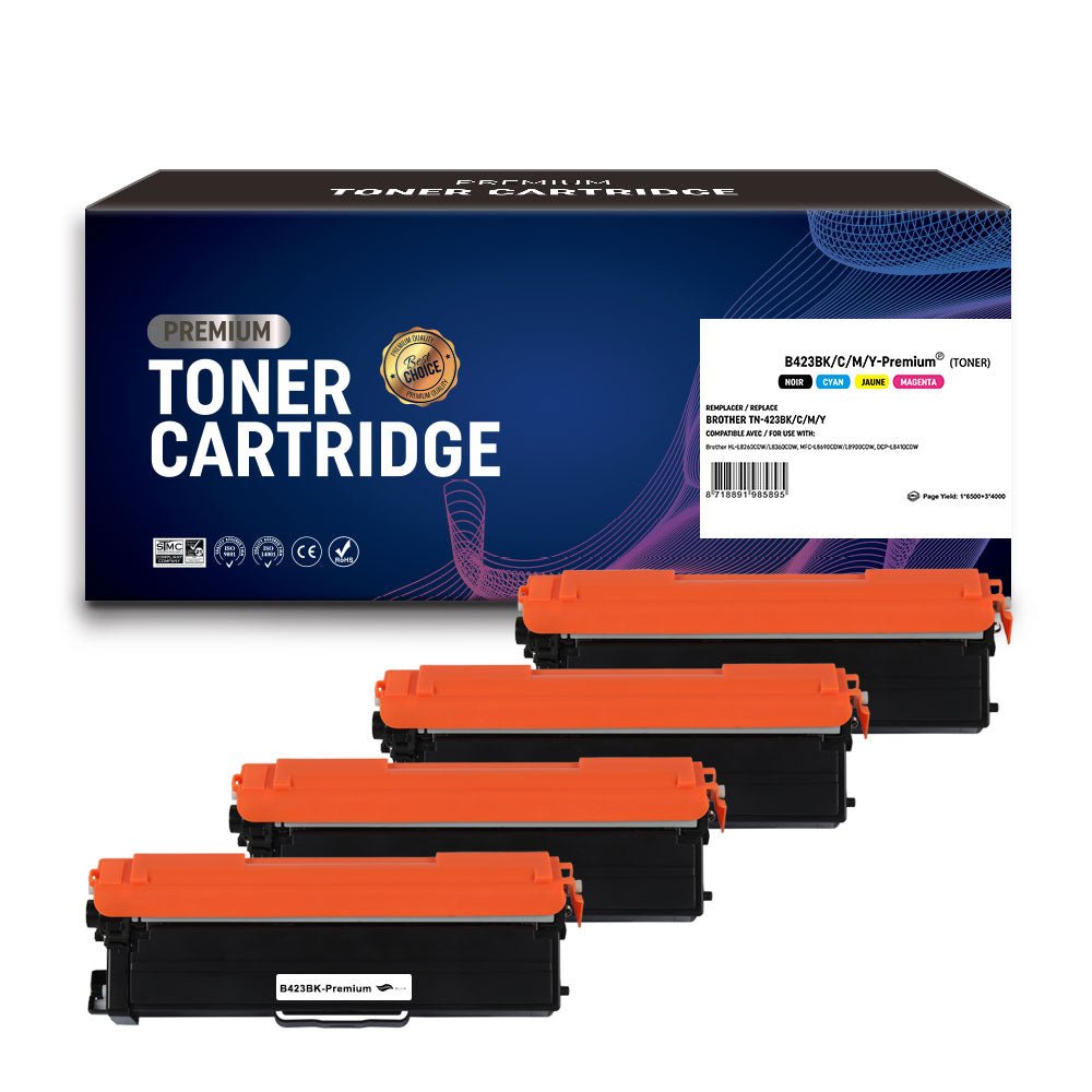 Cartouche de toner Compatible Brother TN-423BK/C/M/Y Pack K:6500 C/M/Y:4000pages - KERA FRANCE Cartouche de toner Compatible Brother TN-423BK/C/M/Y Pack K:6500 C/M/Y:4000pages - KERA FRANCE